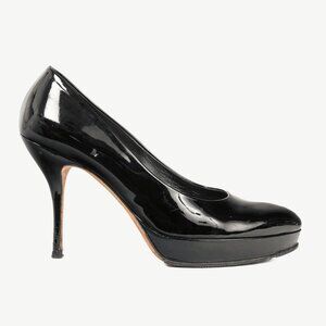 Gucci Black Patent-Leather Platform Pumps